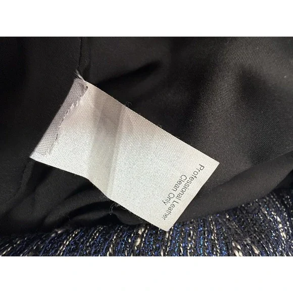 Madewell Womens Blue Heather Black Colorblock Full Zip Leather‎ Bomber Jacket XS - Picture 7 of 9